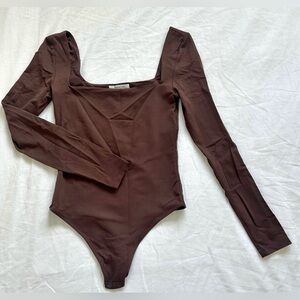 Babaton Rich Brown Contour Bodysuit